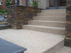 Aggregate concrete stairs