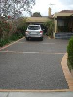 Aggregate concrete driveway